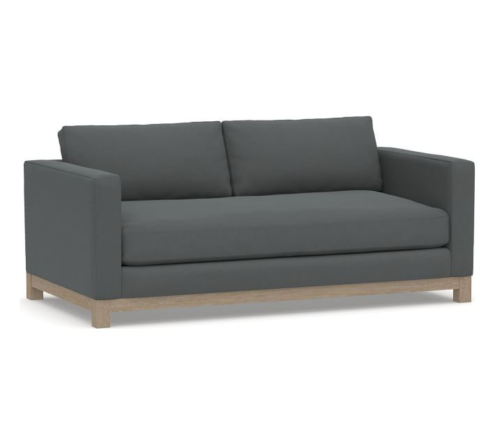 Jake Upholstered Sofa with Wood Base | Pottery Barn (US)