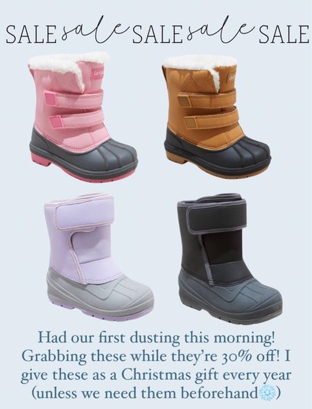 Snow boots for the kids are currently 30% off! Get them now so you’re prepared for the first snowfall ❄️ 

#LTKSeasonal #LTKsalealert #LTKkids