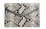 Rebecca Minkoff Leo Envelope Clutch, Natural Snake/Silver | Amazon (US)