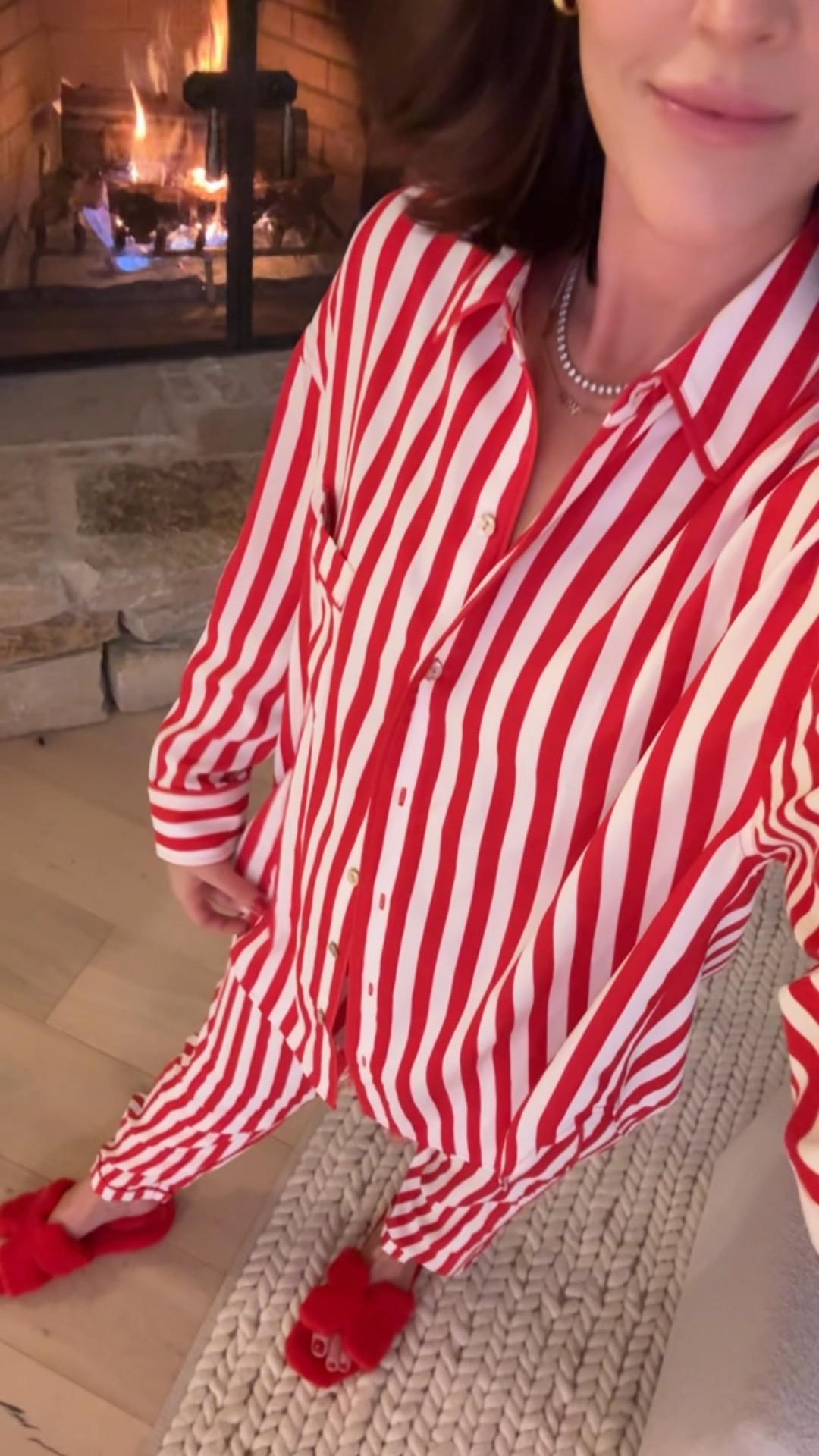 HOLIDAY \ pajama party! Wearing a small. Slippers are from Target only $12!! They come in sooooo many color options✨✨

#LTKHoliday #LTKFindsUnder50 #LTKWatchNow