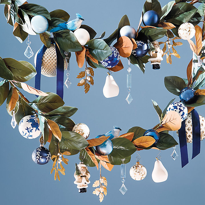 Glass Bauble Ornaments Set of 12 with Mixed Finishes & Mouth Blown Glass | Ballard Designs, Inc.