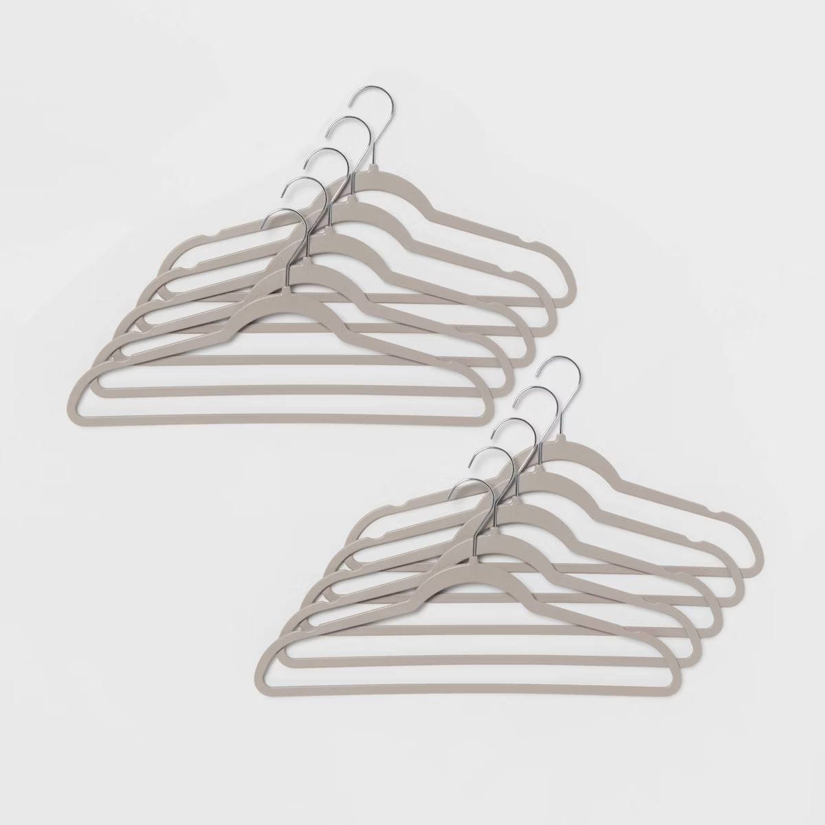 10pk Thin Plastic Hangers Gray - Brightroom™ | Target