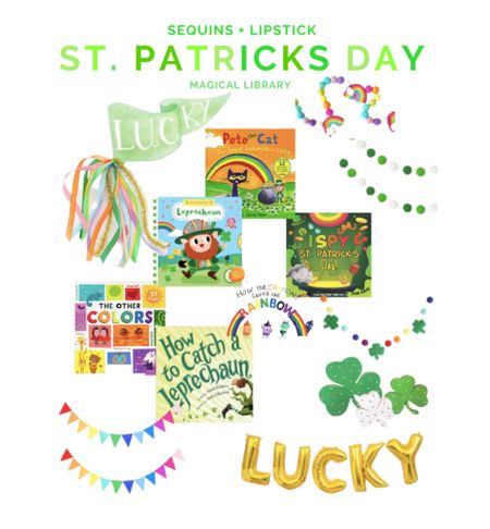 St patricks day library, St patricks day decor, rainbow garland, shamrock decor, st Patricks day books! You can use these items and similar to create a fun St Patrick’s day themed library for your little reader! 

#LTKfamily #LTKSeasonal #LTKkids