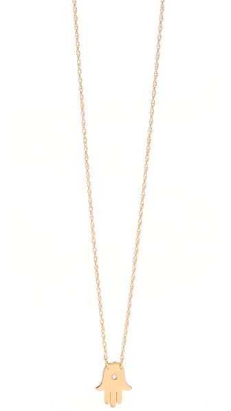 Mini Hamsa Diamond Necklace | Shopbop