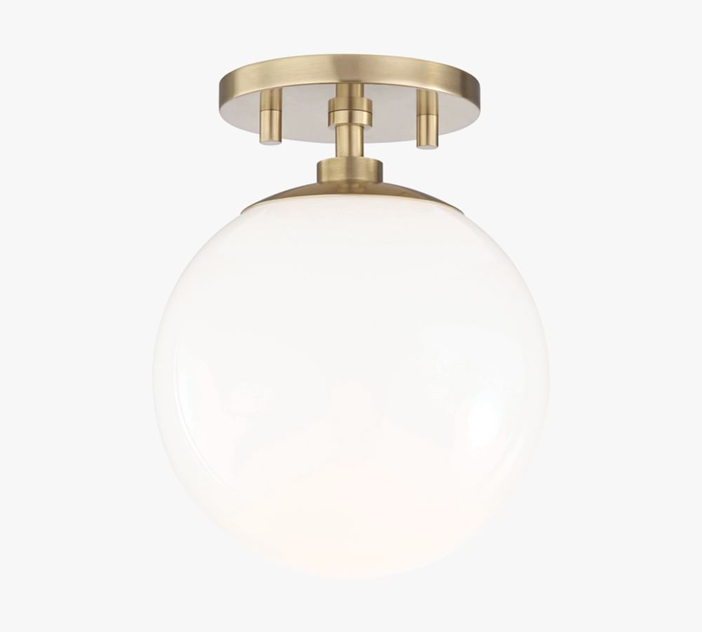Jorson Glass Globe Flush Mount | Pottery Barn (US)
