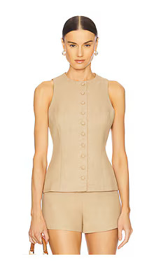 FAITHFULL THE BRAND Eveline Vest in Caramel from Revolve.com | Revolve Clothing (Global)