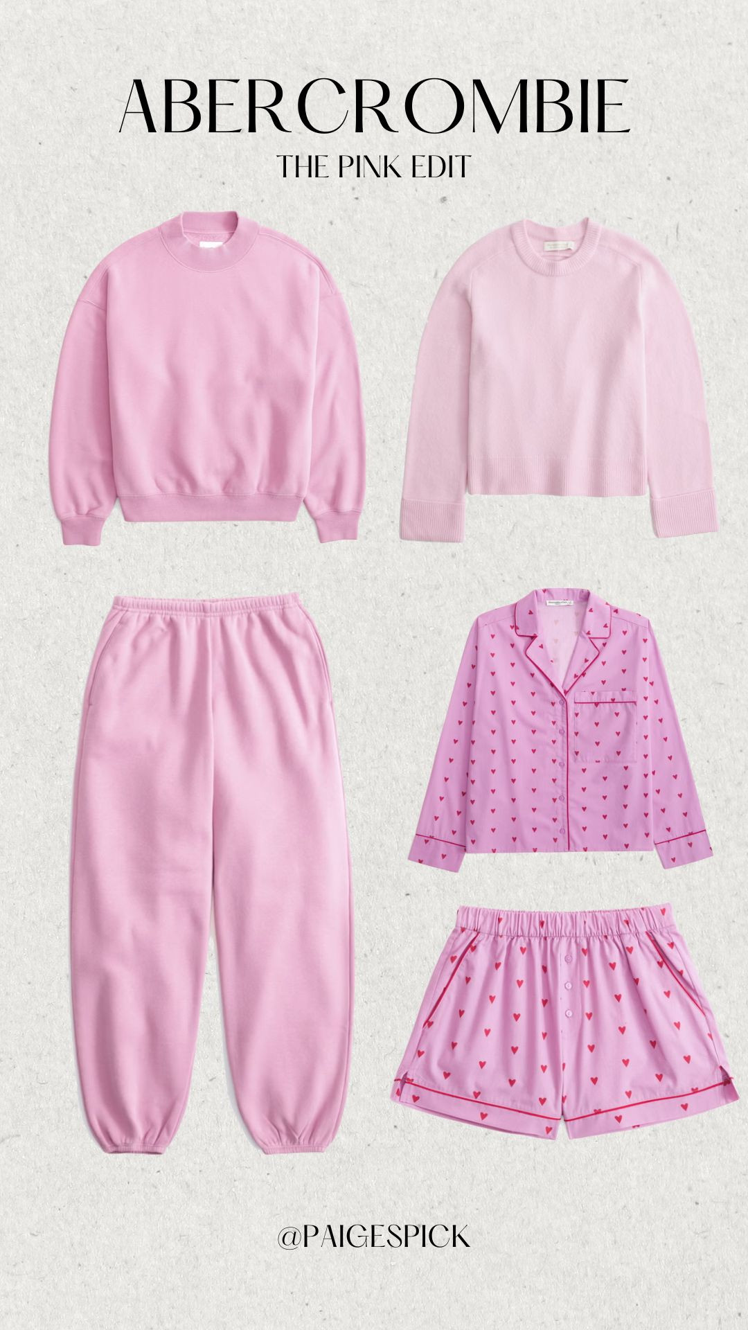 The Pink Edit 💕✨
A roundup of my favorite pink Abercrombie picks — feminine, chic, and perfect for Valentine’s Day outfits and everyday styling.

From cozy knits and elevated basics to a cute Valentine’s Day PJ set, these pieces are ideal for date night looks, Galentine’s plans, cozy nights in, and girly capsule wardrobes. Plus, everything is on sale right now with code AF20 🙌

If you’re searching for Valentine’s Day outfit ideas, pink outfits, Abercrombie sale finds, or cute holiday PJs, this edit is a must.

Tap to shop The Pink Edit before sizes sell out — Valentine’s styles always go fast 💕💌✨ 

 #LTKcanada #LTKwinter #LTKstyletip