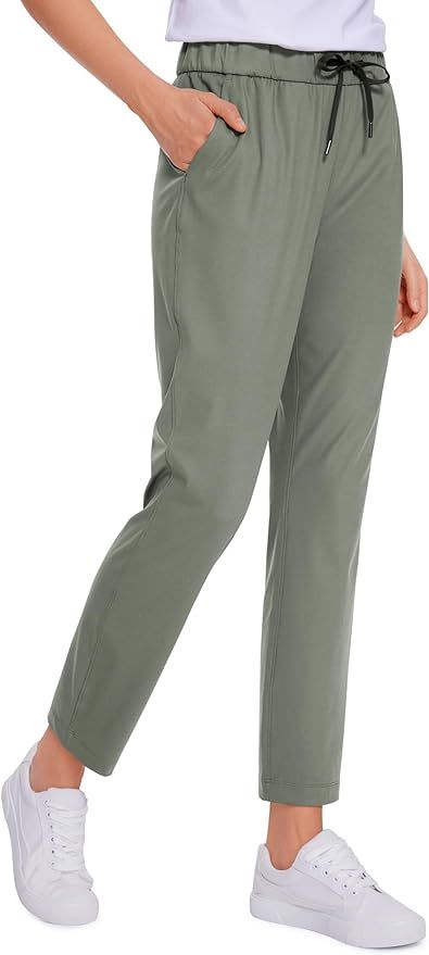 CRZ YOGA Womens 4-Way Stretch Ankle Golf Pants - 7/8 Dress Work Pants Pockets Athletic Travel Cas... | Amazon (US)