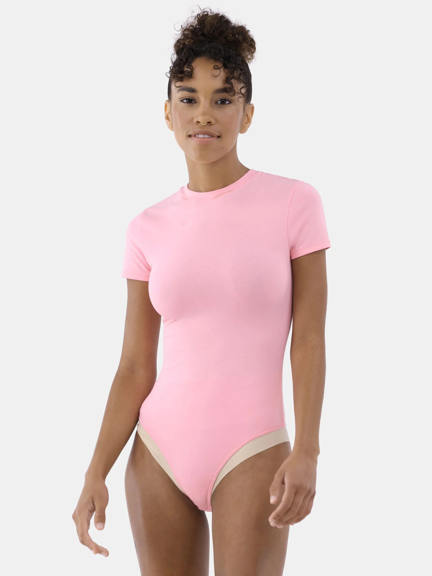 No Boundaries Cotton Jersey T-Shirt Bodysuit, Women’s | Walmart (US)