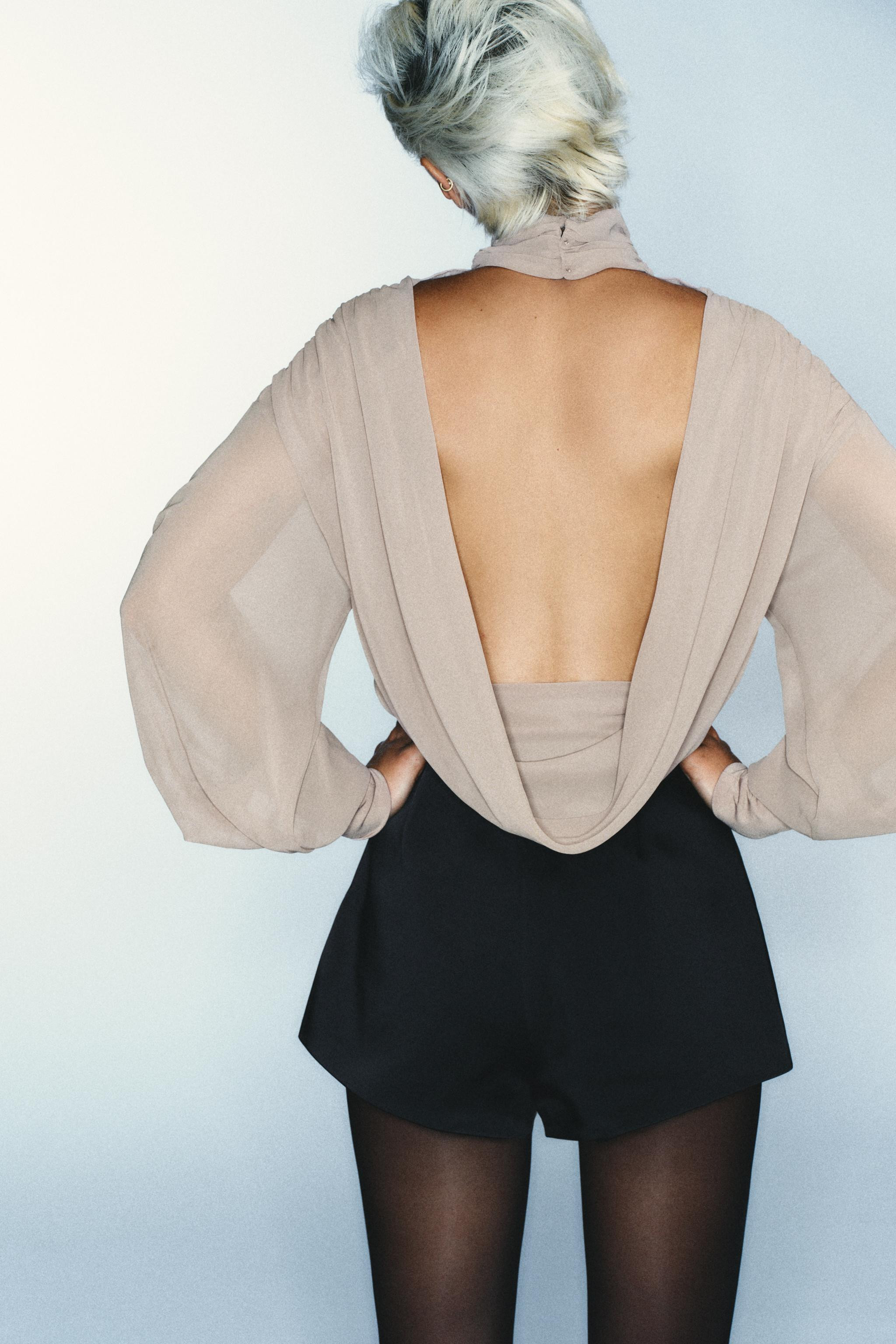 GEORGETTE BACK BODYSUIT | Zara US