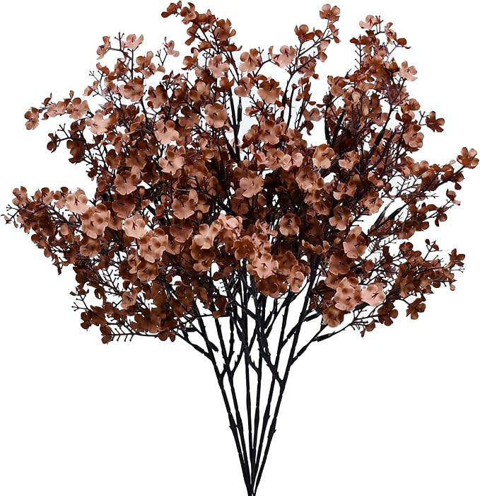 Mandy's 6 Bundles Artificial Brown Baby’s Breath Flowers | Amazon (US)