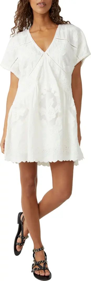 Free People Serenity Embroidered Cotton Minidress | Nordstrom | Nordstrom
