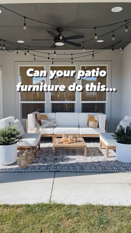 I love my outdoor modular couch! To create all of these different looks I have 3 armless chairs, 3 corner chairs, and the coffee table! 

#LTKSeasonal #LTKFind #LTKhome