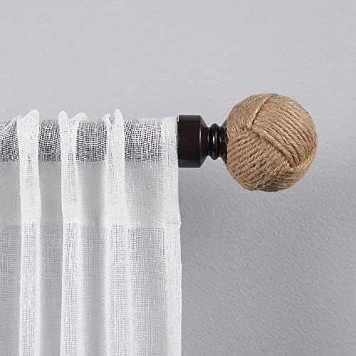 Exclusive Home Curtains - ER1006-02 3672 Rope Knot 1" Curtain Rod and Finial Set, 36"-72", Matte Bro | Amazon (US)
