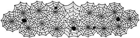 DII 18x72" Polyester Lace Table Runner, Black Spider Web - Perfect for Halloween, Dinner Parties ... | Amazon (US)