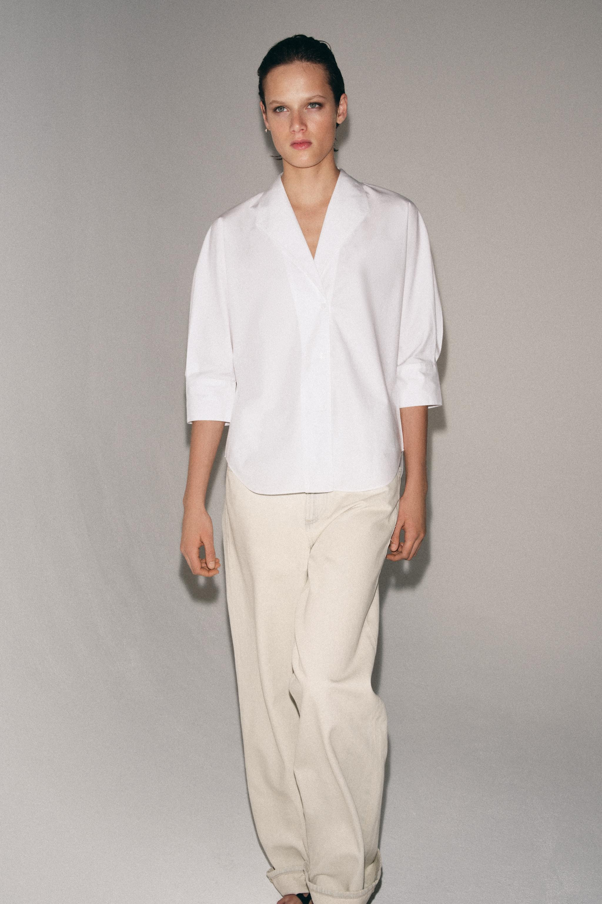 CAMICIA SCOLLO A V ZW COLLECTION | Zara US