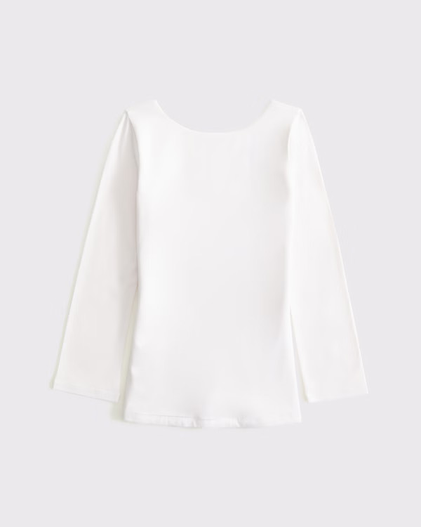Long-Sleeve Balletic Scoop-Back Top | Abercrombie & Fitch (US)