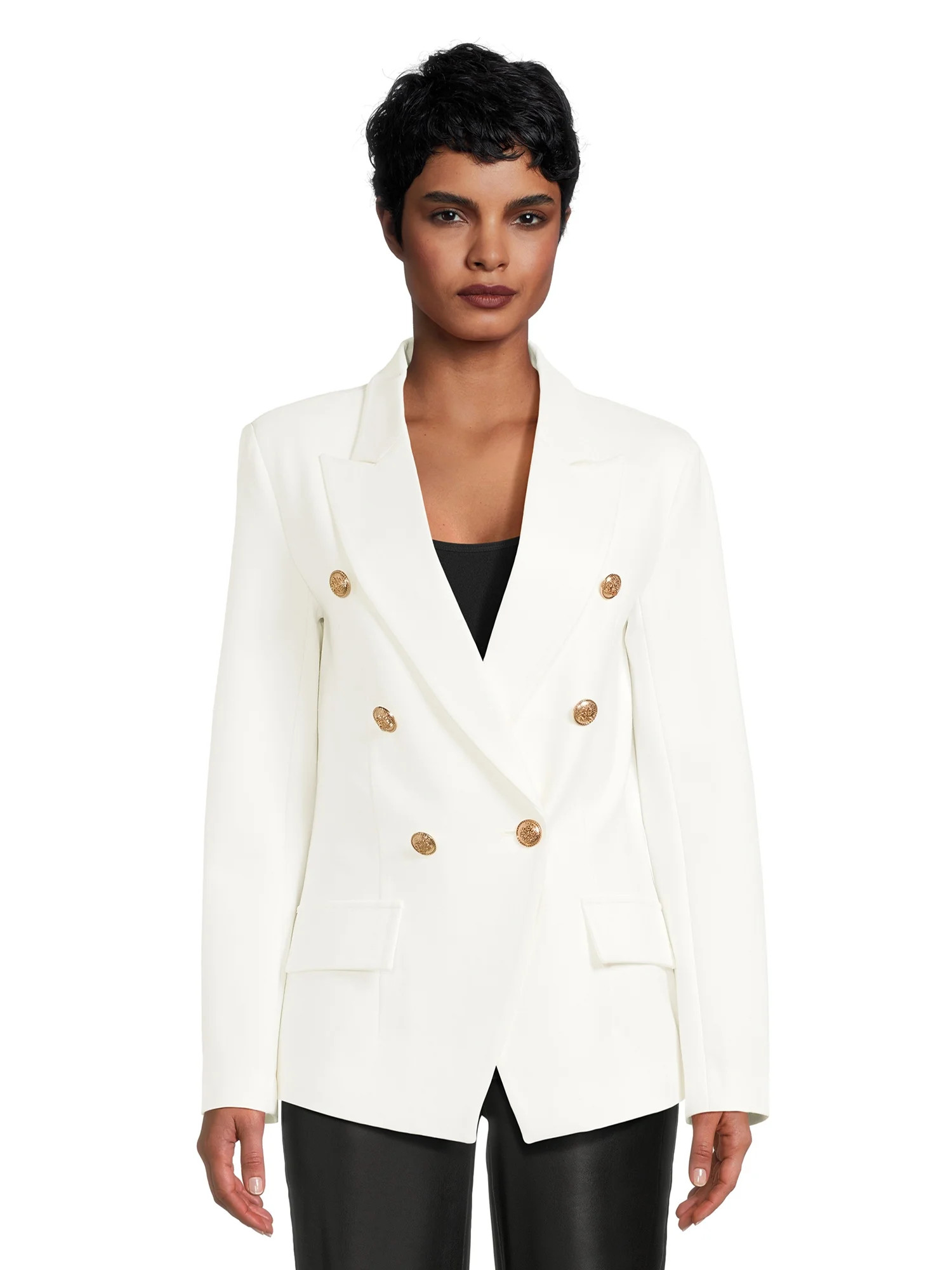 Attitude Unknown Women’s and Women’s Plus Ponte Blazer, Sizes XS-3X | Walmart (US)