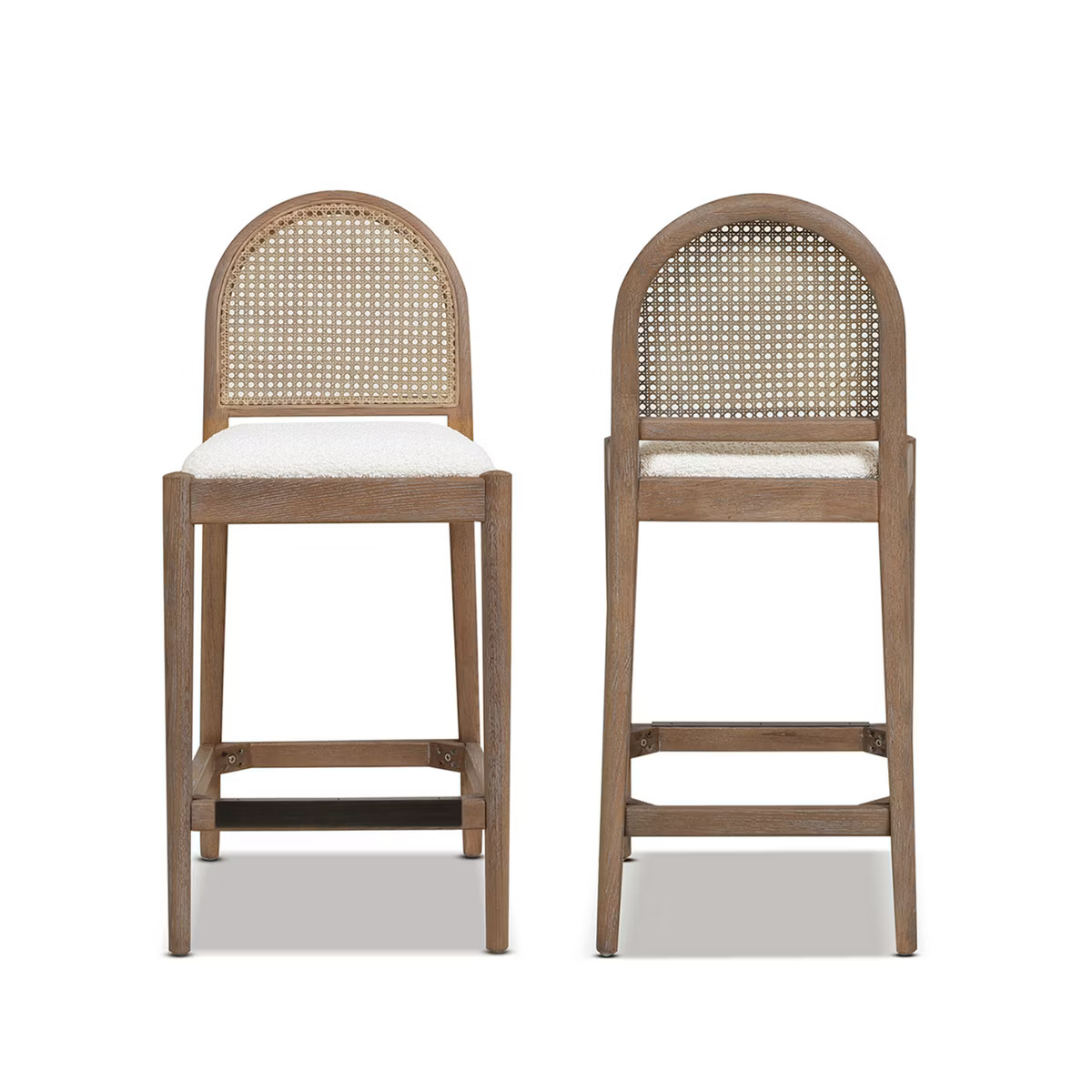 Panama 30.5" Curved Back Cane Rattan Bar Stool, Set of 2 | Target