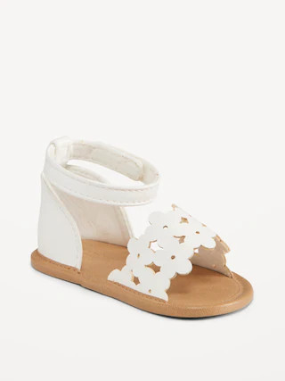 Faux-Leather Floral Cutout Sandals for Baby | Old Navy (US)