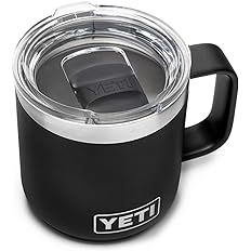 YETI Rambler 10 oz Stackable Mug, Vacuum Insulated, Stainless Steel with MagSlider Lid, Black | Amazon (US)