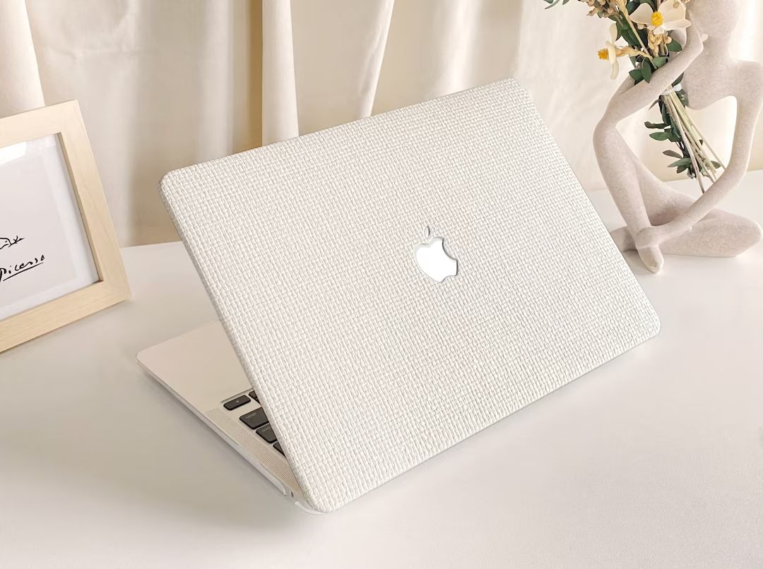 White Woven Grid Leather Hard Case for New MacBook Pro 13 16 15 Pro 14 A2442  Air 13 12 inch 2022... | Etsy (US)