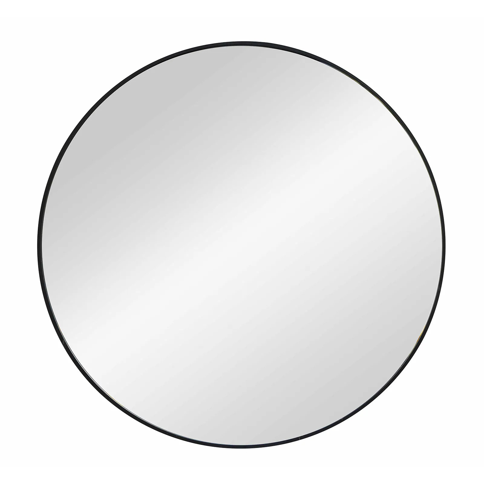 Origin 21 28-Inches W x 28.0-Inches H Round Black Framed Wall Mirror | AL058R-BLK-28 | Lowe's