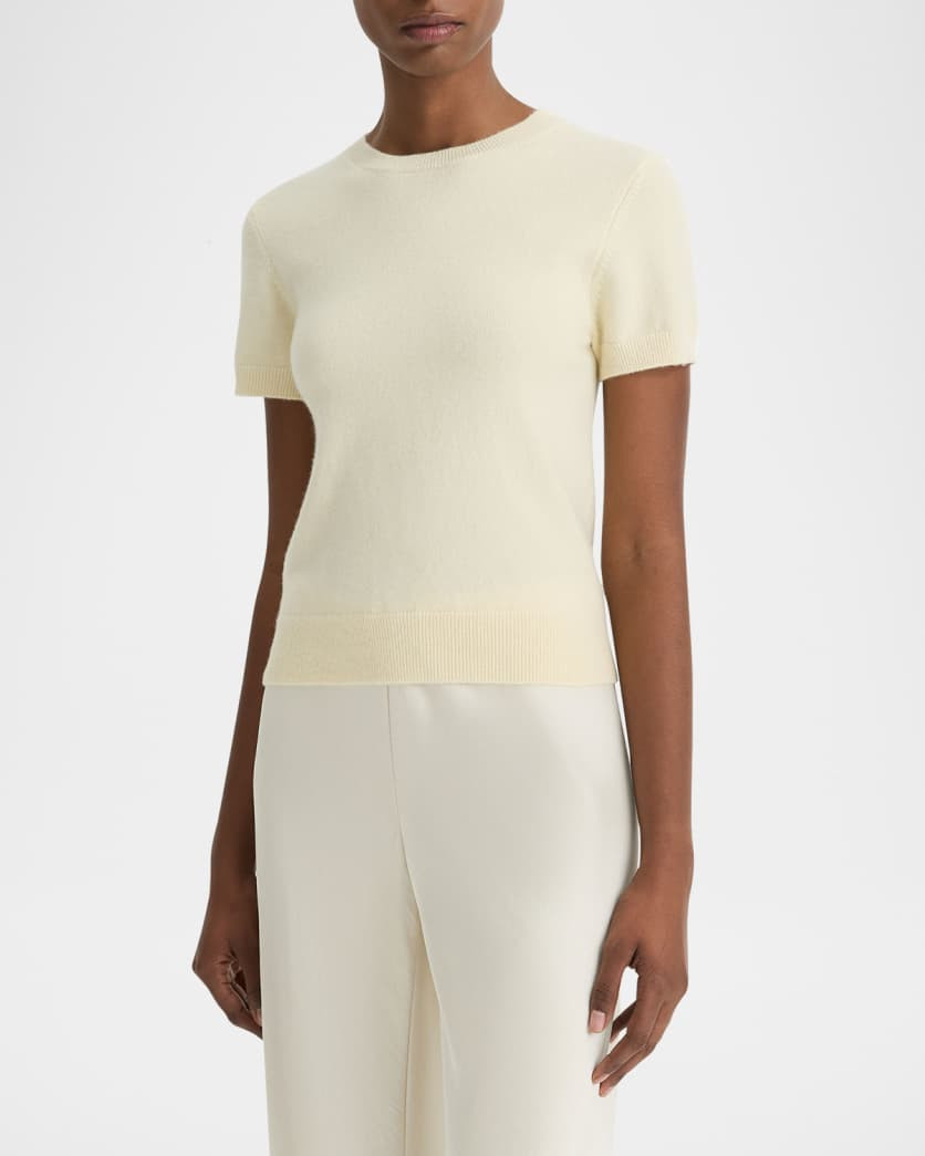 Vince Short-Sleeve Cashmere-Blend Tee | Neiman Marcus