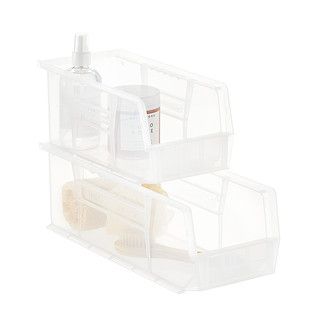 Utility Narrow Stackable Plastic Bins | The Container Store