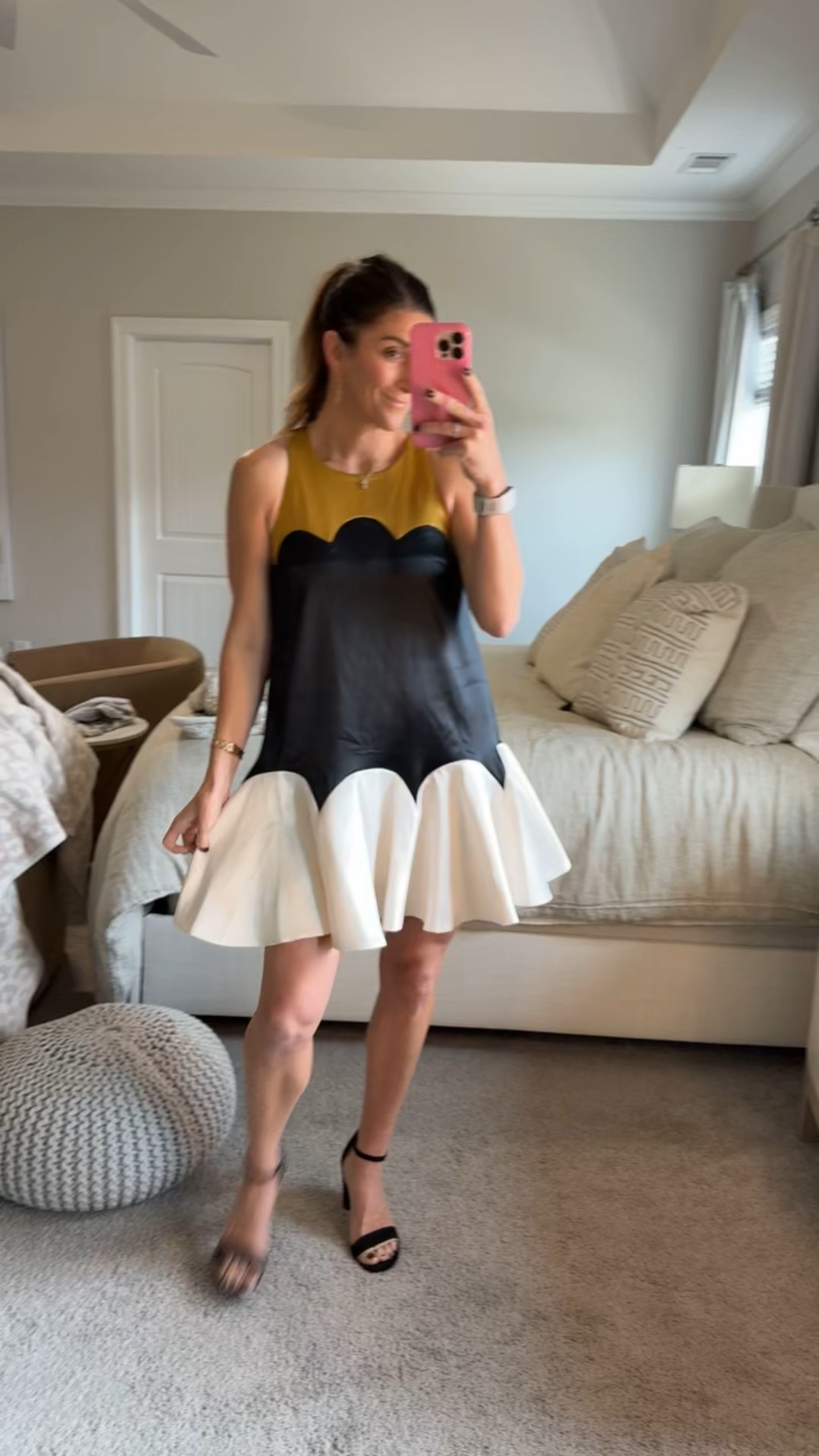 How perfect is this gorgeous dress for Fall? Perfect for fancier occasions like a wedding!

The 3 layered colors & details are so unique & stunning! Wearing a small and usually in between and small & medium. Runs slightly big so if between, consider sizing down!

Linked my block heels too plus some similar options!

Click here to shop!

Dress | fall | weddings | party | parties | fancy | dressy | black | white | brown | gold | heels | photos | scallop | dancing | flare



#LTKSeasonal #LTKWedding #LTKParties