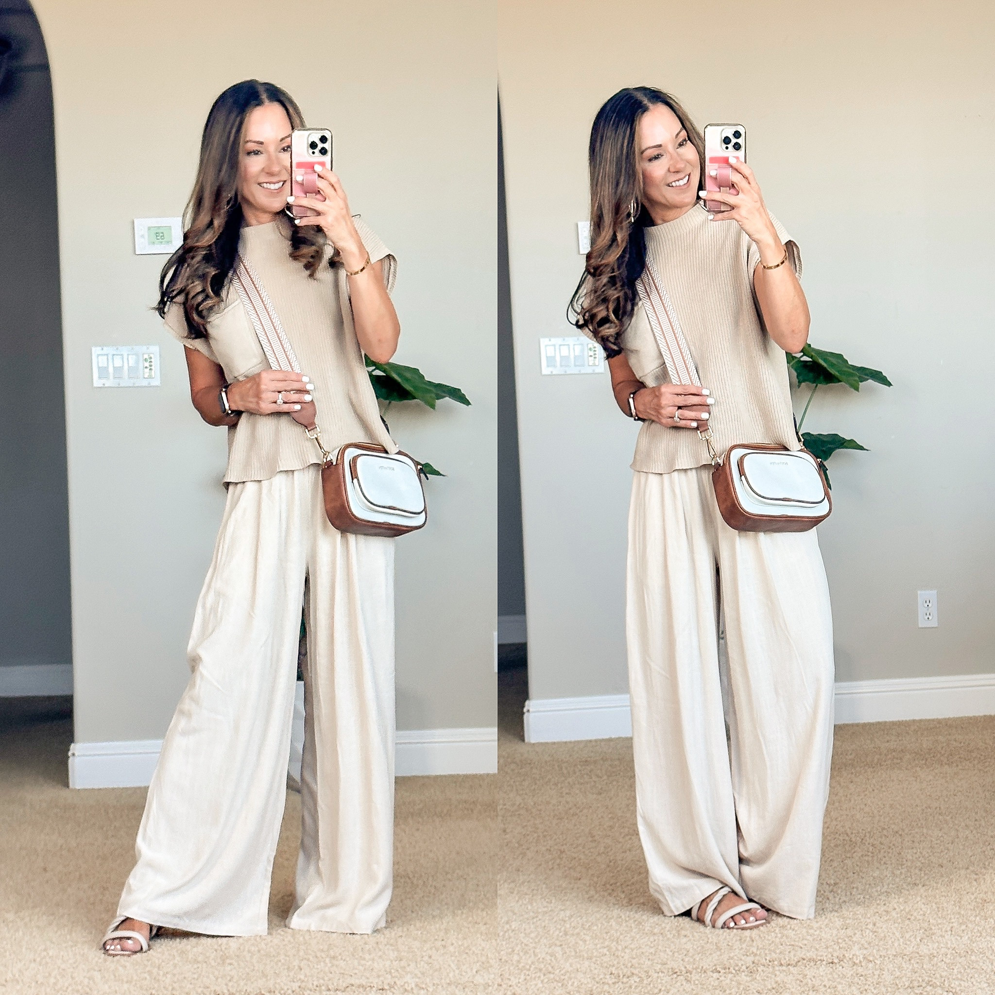 ANRABESS Women Linen Palazzo Pants Summer Boho Wide Leg High Waist Casual  Lounge Pant Trousers with Pocket : : Clothing, Shoes & Accessories
