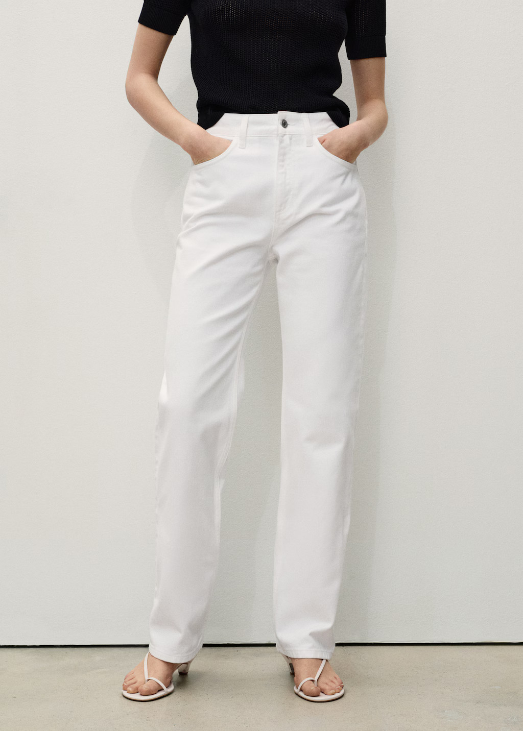 Matilda medium-rise straight-fit jeans - Women | MANGO United Kingdom | MANGO (UK)