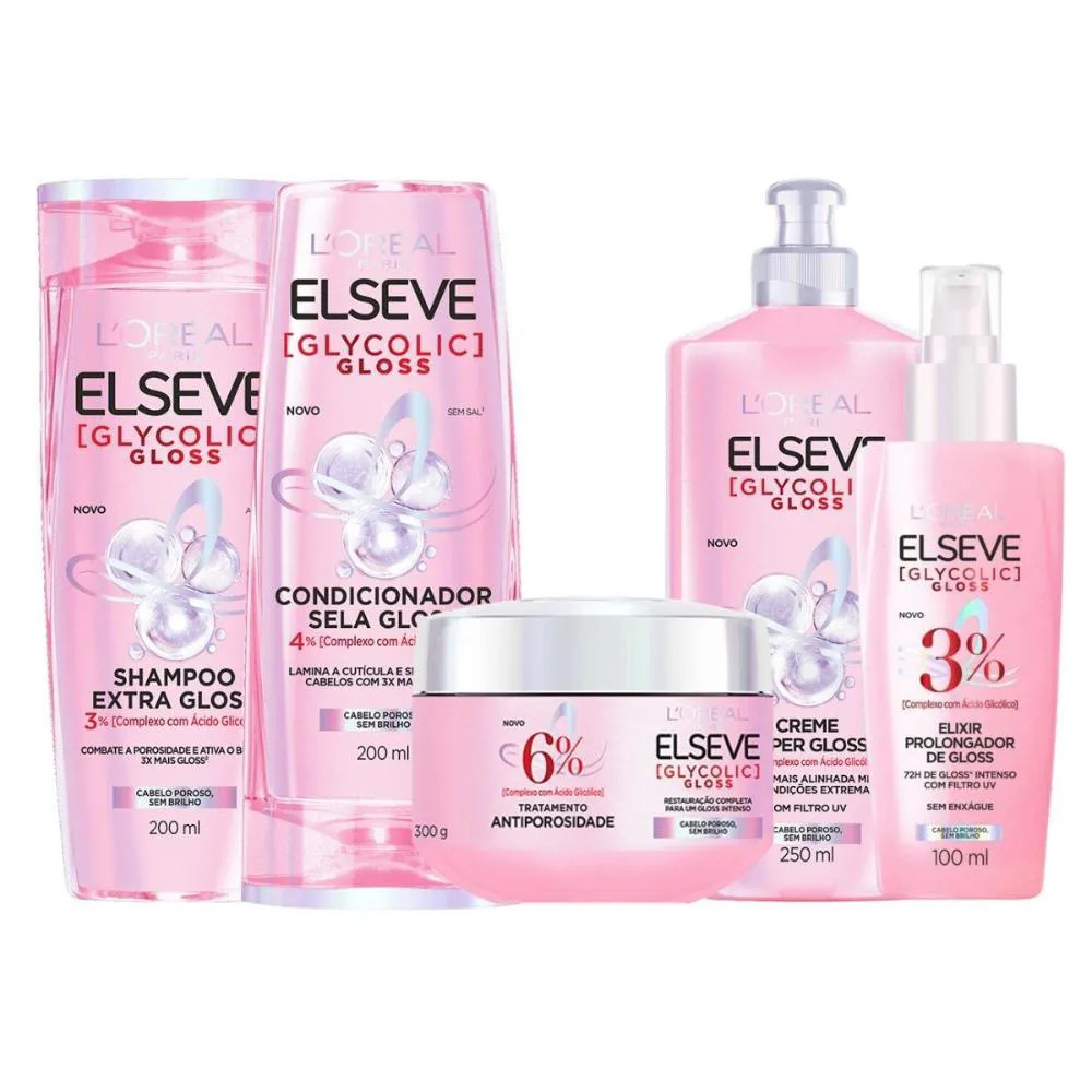 Kit Elseve Glycolic Gloss Com 5 | DrogaRaia (BR)