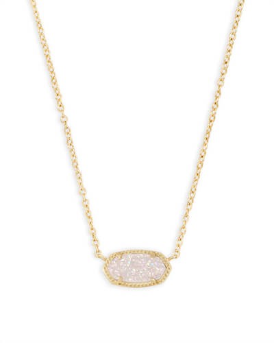 Elisa Gold Pendant Necklace in Iridescent Drusy | Kendra Scott
