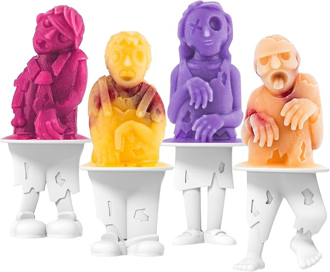 Tovolo Zombie Ice Pop Mold Set of 4 Silicone Halloween Popsicle Molds with Skeleton Sticks, Dishw... | Amazon (US)