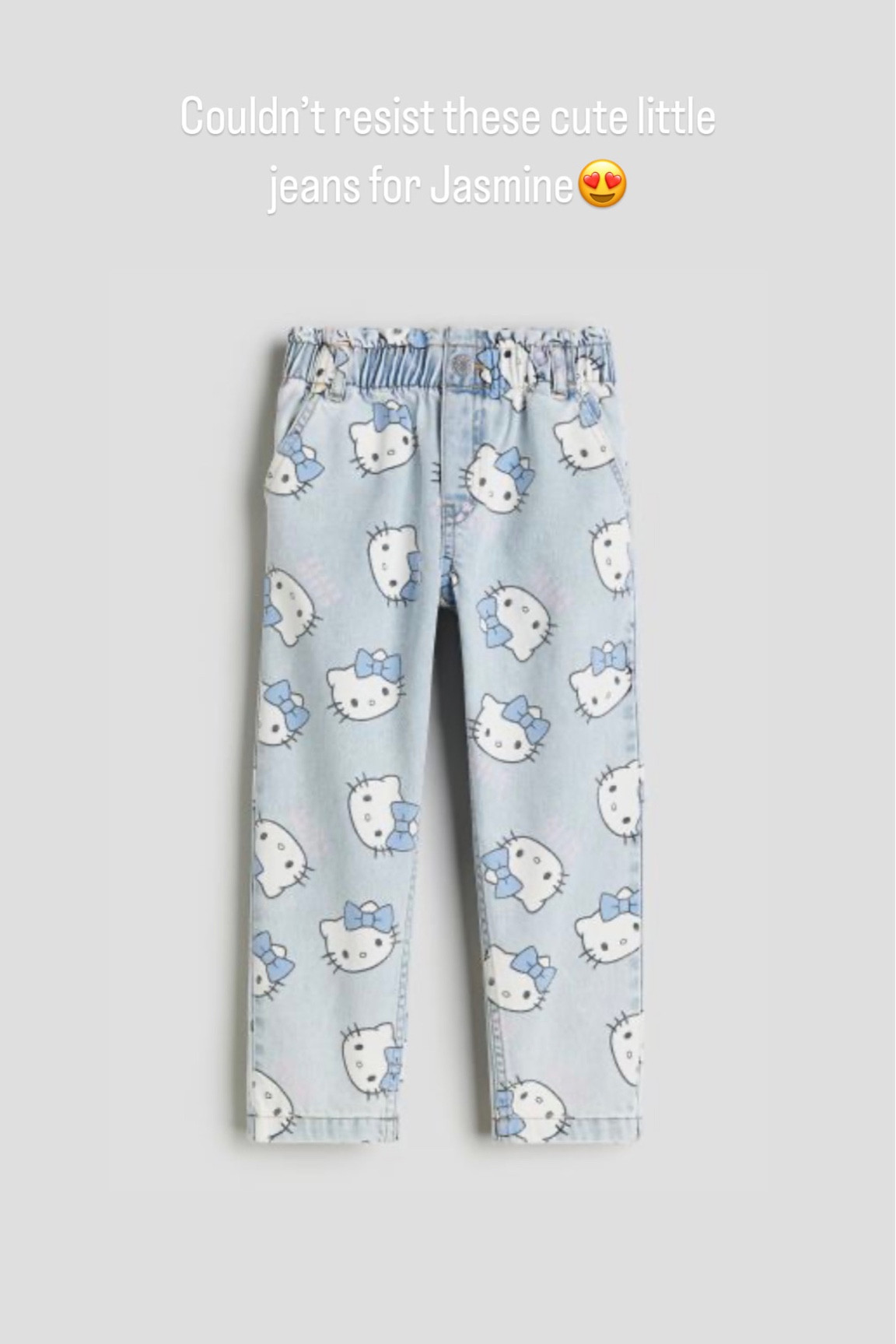 Couldn’t resist these cute little jeans for Jasmine! 

Kids jeans, girls jeans, kids outfits, hello kitty, hello kitty outfit, little girls outfits, H&M 

#LTKstyletip #LTKkids #LTKfindsunder50