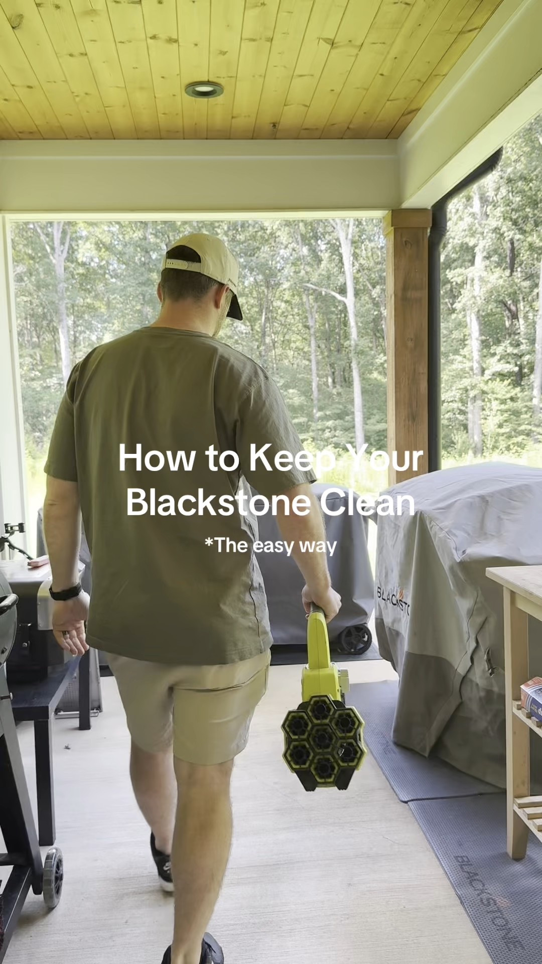 How to clean a Blackstone #cooking #outdoorcooking 