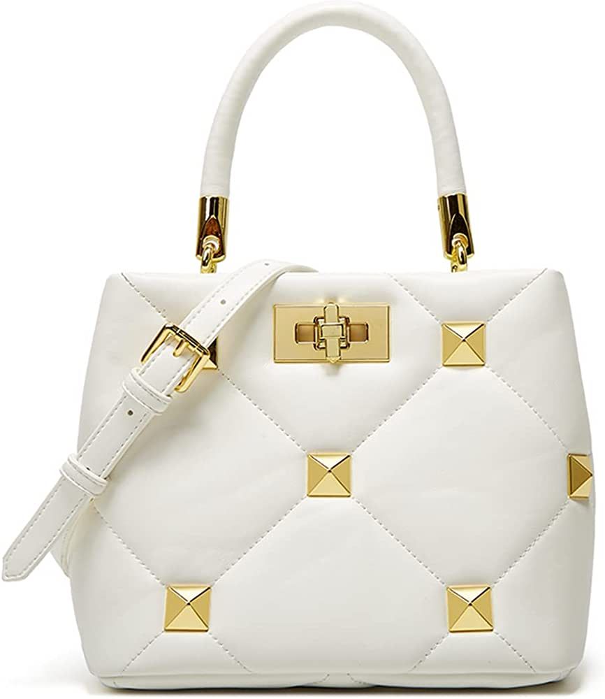 XAP Shoulder Handbag for Women Top Handle Stud Purse Fashion Crossbody Bag Trendy Designer Bag | Amazon (US)