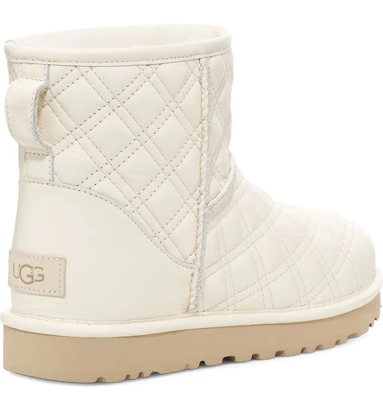 Classic Mini II Quilted Genuine Shearling Lined Bootie (Women) | Nordstrom