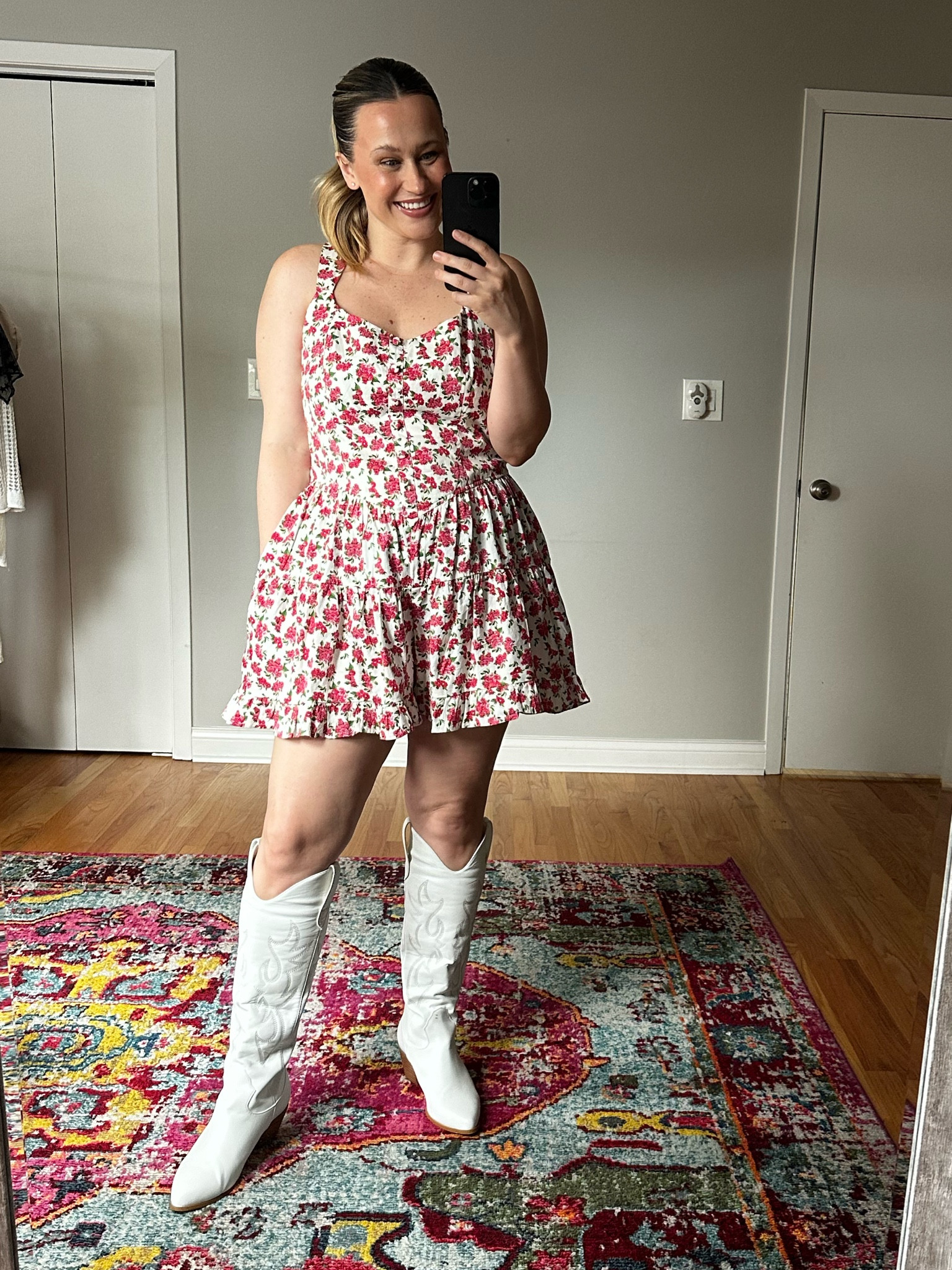 Country concert outfit / this looks like a dress but it’s shorts! Linked these white cowboy boots #amazonfind #summeroutift #countryconcert

#LTKStyleTip #LTKFindsUnder50 #LTKShoeCrush