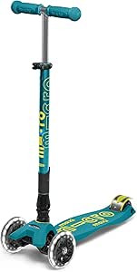 Micro Kickboard - Maxi Deluxe Foldable LED - Three Wheeled, Lean-to-Steer, Fold-to-Carry Swiss-De... | Amazon (US)