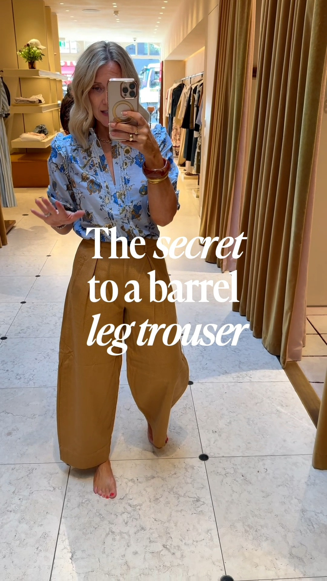 Barrel-leg trousers can be SO flattering… but only when you get the right fit and length 🙌

The trick is to look for a pair that fits snug around the waist, so you’re still showing your shape BEFORE the volume starts. Otherwise, you can end up adding volume everywhere, which is where I think a lot of people go wrong.

And watch those pockets! 👀 Flat pockets positioned towards the front, rather than sitting on the sides, won’t stick out and add extra width at the hips.

I sized down in this pair and I’m wearing a UK 6.
And they come in NAVY, not black like I said in the Reel 🤦‍♀️ Menopausal moment… ignore me 😂
 

 #LTKuk #LTKover50style #LTKstyletip