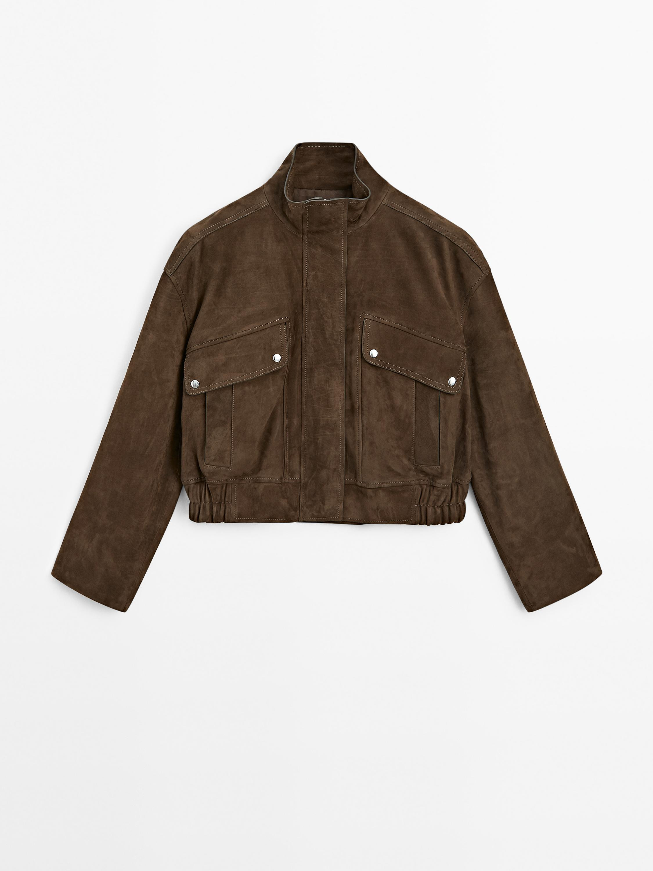 Nubuck suede leather jacket | Massimo Dutti US