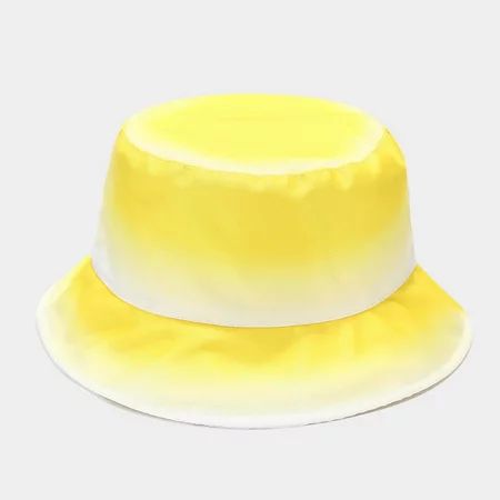 AVEKI Bucket Hat Tie Dye Reversible Fisherman Summer Beach Sun Hats for Women Yellow | Walmart (US)