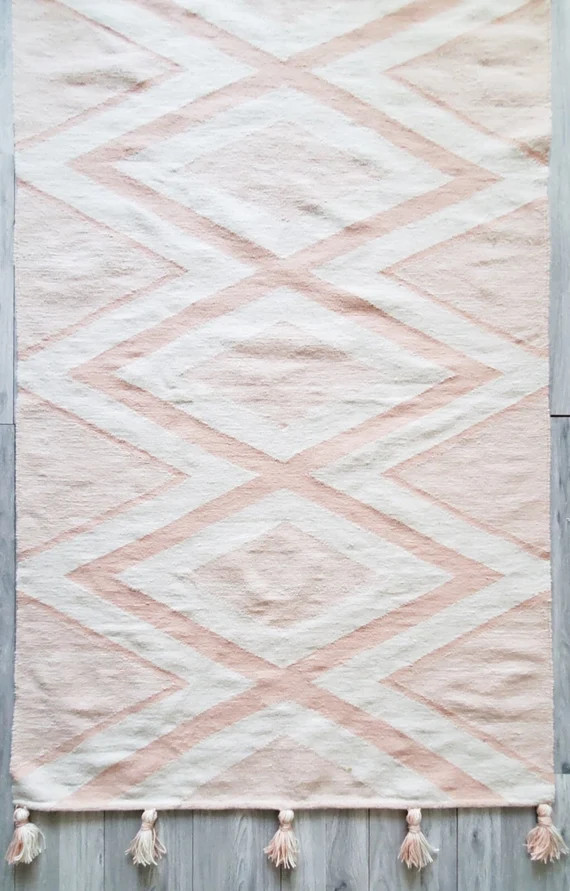 Zada Pastel Colour Rug | Handwoven Rug | Kilim, Modern Boho, Area Rug, Wool Rug, Kiliim, Dining r... | Etsy (US)