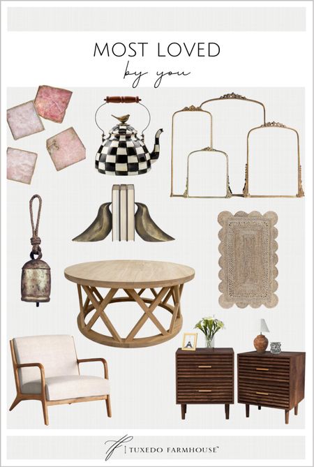 Most loved by you 

A few of this month’s LTK shopper favorites.

Spring, home decor, jute, scalloped edges, coffee table, chairs, end tables 

#LTKSeasonal #LTKsalealert #LTKhome