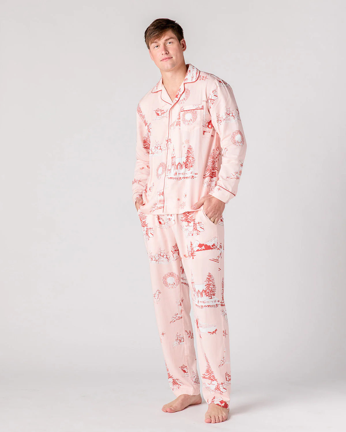 Holiday Toile Men's Pajama Pants Set | Katie Kime Inc