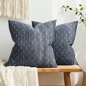 MIULEE Pack of 2 Decorative Burlap Linen Throw Pillow Covers Modern Farmhouse Pillowcase Rustic W... | Amazon (US)