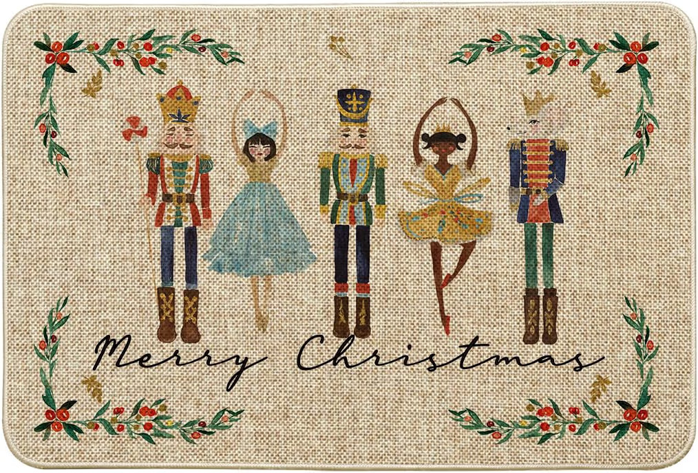 Artoid Mode Watercolor Nutcrackers Merry Christmas Welcome Decorative Doormat, Seasonal Winter Lo... | Amazon (US)