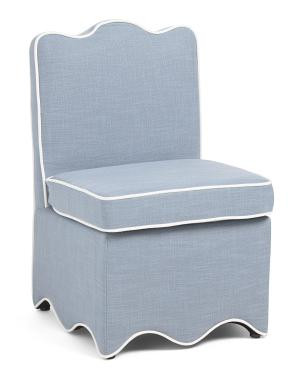 21x32 Scalloped Bottom Skirted Dining Chair | TJ Maxx